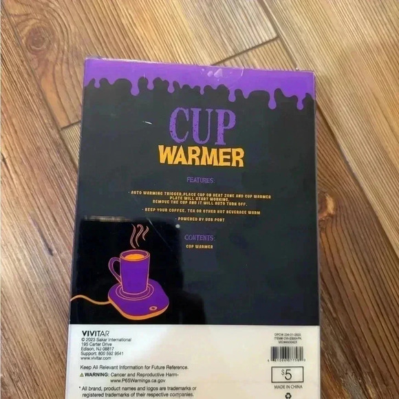 NWT 2023 Vivitar Pumpkin Halloween Cup Warmer USB - Picture 3 of 3